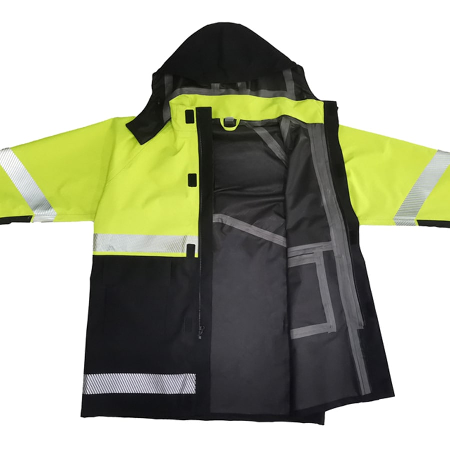 GORE-TEX PYRAD® 4SEASON CAT 3 FR/ARC Rated Breathable High Visibility Rainwear Coat Yellow/Black